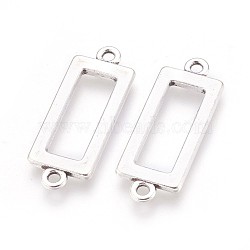 Alloy Links connectors, Cadmium Free & Lead Free, Rectangle, Antique Silver, 30x11.5x2mm, Hole: 2mm(X-PALLOY-A19011-AS-LF)