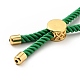 Наполовину готовые браслеты-слайдеры из скрученной миланской веревки(FIND-G032-01G-08)-5