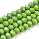 Brins de perles rondelles en verre de couleur unie à facettes(X-GLAA-Q044-6mm-12)-1