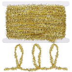 25 Yards Polyester Filigree Sparkle Tinsel Hanging Garland, For Xmas/Wedding/Birthday Party Decoration, Gold, 15mm(DIY-CY0001-97C)