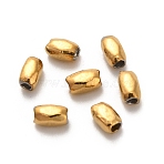 304 Stainless Steel Beads, Oval, Ion Plating(IP), Real 18K Gold Plated, 3.5x2x2mm, Hole: 1mm(STAS-D204-01G)