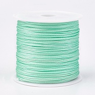 Nylon Thread, Nylon Jewelry Cord for Custom Woven Jewelry Making, Aquamarine, 0.8mm, about 49.21 yards(45m)/roll(NWIR-K022-0.8mm-24)