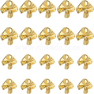 20Pcs 2 Style Alloy Shank Buttons, 1-Hole, Flower, Golden, 22~24x21~23.5x12.5~13.5mm, Hole: 2mm, 10pcs/style(BUTT-GF0003-49A)
