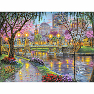 DIY Scenery 5D Full Drill Diamond Painting Kits, including Resin Rhinestones, Diamond Sticky Pen, Tray Plate and Glue Clay, Building Pattern, 300x400mm(DIAM-PW0001-245-03)