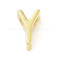 304 Stainless Steel Pendants, Real 24K Gold Plated, Letter Y, 8x5.5x4mm, Hole: 1.6mm(STAS-S137-01G-Y)