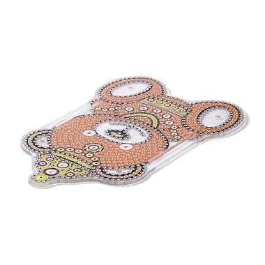 5d bricolage ours motif animal diamant peinture crayon porte-gobelet ornements kits(DIY-C020-02)-5