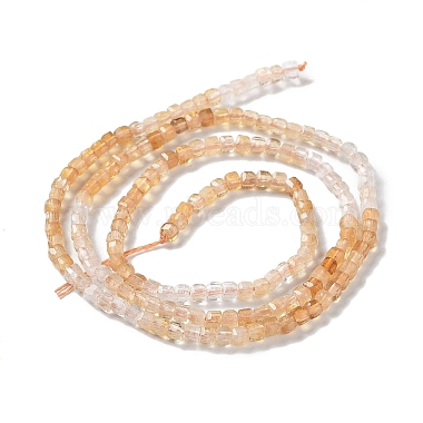 Brins de perles de citrine naturelle de couleur dégradée(G-J400-A01-01)-3