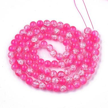 Spray Painted Crackle Glass Beads Strands(CCG-Q002-4mm-09)-2