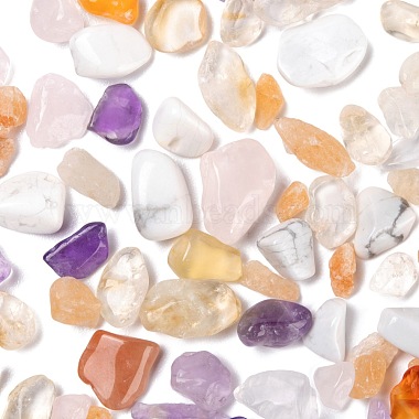 150g 5 perles de puces de pierres précieuses mélangées naturelles de style(G-FS0001-09)-3