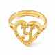 Real 18K Gold Plated Brass Alphabet Adjustable Rings(RJEW-M139-18Y)-2