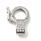 Brass Micro Pave Clear Cubic Zirconia Twister Clasps(KK-Q772-15P)-1
