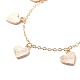 Alloy Enamel Heart Charms Bracelet(BJEW-JB08678)-5