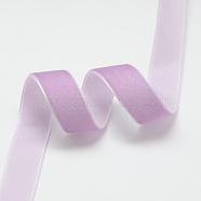 3/8 inch Single Face Velvet Ribbon, Medium Purple, 3/8 inch(9.5mm), about 200yards/roll(182.88m/roll)(OCOR-R019-9.5mm-082)
