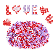 CHGCRAFT 300G 4 Colors PE DIY Melty Beads Fuse Beads Refills, Tube, Mixed Color, 5x5mm, Hole: 3mm, 75g(about 1200pcs)/color(DIY-CA0005-07)
