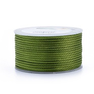 Polyester Braided Cords, for Jewelry Making Beading Crafting, Dark Olive Green, 2mm, about 21.87 yards(20m)/roll(OCOR-I006-A01-36)