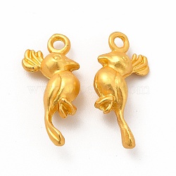 Rack Plating Alloy Pendants, Birds Charm, Matte Gold Color, 20.5x10x6mm, Hole: 1.6mm(PALLOY-A001-13MG)