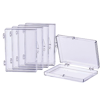 Transparent Plastic Bead Containers, Cuboid, Clear, 9.3x6.8x1.6cm