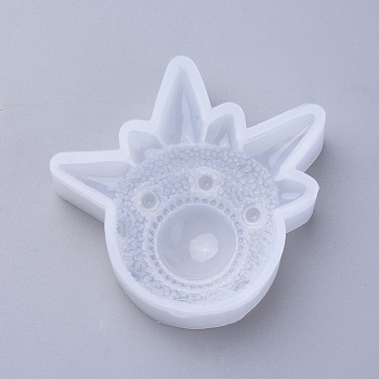 Silicone Molds, Resin Casting Molds, For UV Resin, Epoxy Resin Jewelry Making, Evil Eye, White, 71x75x20mm, Inner Size: 22mm