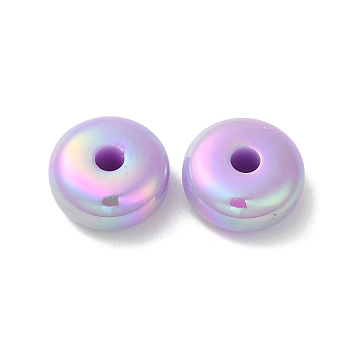 Acrylic Opaque Beads, Rondelle, Plum, 16x7.5mm, Hole: 3.8mm