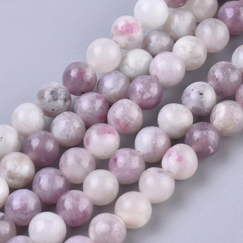 Natural Chinses Pink Tourmaline Beads Strand, Round, 6mm, Hole: 0.8mm, about 65pcs/Strand, 15.35 inch(39cm)