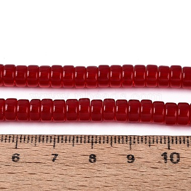 透明なガラスビーズストランド(GLAA-N026-4x8mm-T01)-4