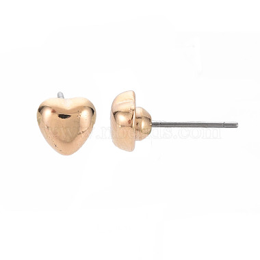 Heart Stud Earrings for Women(EJEW-S213-02A-01G-RS)-3