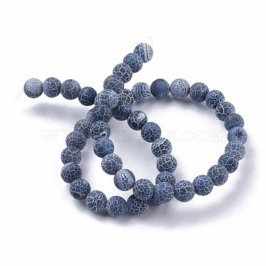 Frosted Natural Agate Beads Strands(X-G-F367-8mm-05)-2