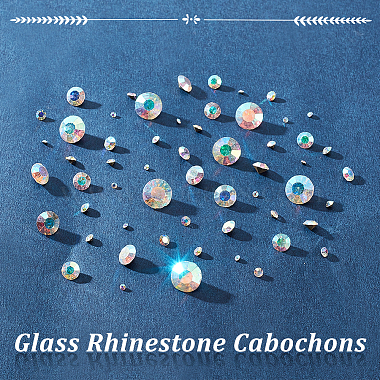 8 Style Pointed Back Glass Rhinestone Cabochons(RGLA-GA0001-07A)-4