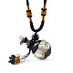 Lampwork Perfume Bottle Pendant Necklace with Glass Beads(BOTT-PW0002-059A-04)-1