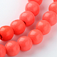 Synthetic Coral Beads Strands(GSR6mmC052)-2