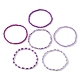 6Pcs Glass Seed & Brass Beaded Stretch Bracelets Set(BJEW-JB09538-01)-3