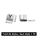 Letter Style 304 Stainless Steel Square Slide Charms(STAS-UN0008-46P)-8