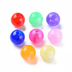 Acrylic Beads, Imitation Gemstone, Round, Mixed Color, 6mm, Hole: 1.8mm, about 1800pcs/180g(MACR-S375-001A-M)