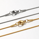 304 Stainless Steel Snake Chains Necklaces, with Lobster Claw Clasps, Mixed Color, 17.7 inch(45cm)(STAS-F094-23)