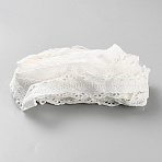 15 Yards Hollow Cotton Embroidery Flower Ribbon, for Garment Accessories, White, 1-1/8 inch(28mm)(OCOR-WH0101-40A)