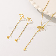 Elegant Vintage Metal Fringe Necklace Earrings Set for Women.(DM0559)