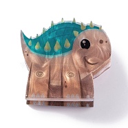 Cute Mini Dinosaur Acrylic Claw Hair Clips, Animal Hair Accessories for Girls, Camel, 25.5x29x23.5mm(PHAR-A012-08G)