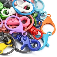 25Pcs Mixed Style Clasps Lucky Bag, May includ Zinc Alloy Swivel Lobster Claw Clasps, Iron Swivel Clasps, Iron Book Binder Rings, Mixed Color, 30~43x18.5~31x4~10mm, Hole: 5mm, 25pcs/bag(PALLOY-CJ0002-20)