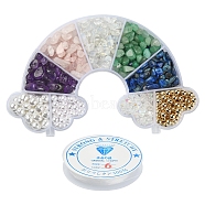 DIY Gemstone Bracelet Making Kit, Including Natural & Synthetic Mixed Stone Chips, Plastic & Glass Imitation Pearl Beads, Elastic Thread(DIY-YW0006-02)