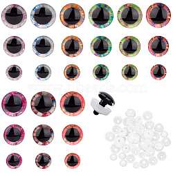 1 Set Resin Colorful Sequin Doll Eye Set, Mixed Color, 17.5x12mm(CRES-PH0001-28)