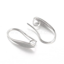 Brass Earring Hooks, Ear Wire, with Horizontal Loop, Platinum, 18x5.5x10.5mm, Hole: 3.5mm, 18 Gauge, Pin: 1mm(KK-L134-05P)