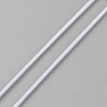 25M Elastic Beading Threads for Seed Beads, White, 0.8mm, about 27.34 Yards(25m)/Skein