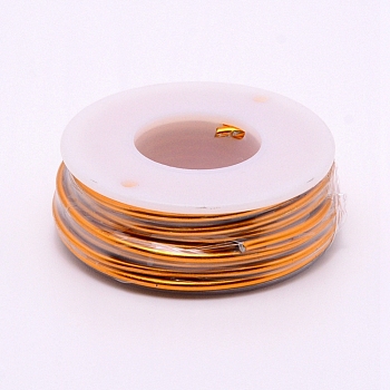 Round Aluminum Wire, with Spool, Orange, 12 Gauge, 2mm, 5.8m/roll