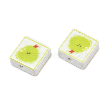 Printed Handmade Porcelain Beads(PORC-G016-04O)-2