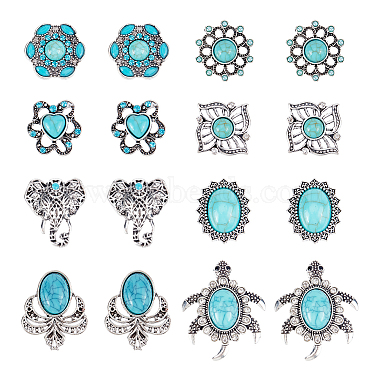 Alloy+Plastic Jewelry Buttons