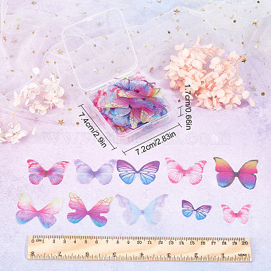 160Pcs 16 Style Polyester Fabric Wings Crafts Decoration(DIY-SC0019-39)-7