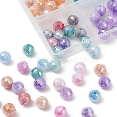 6 Colors Opaque Baking Painted Crackle Glass Beads Strands(EGLA-YW0001-21)-5