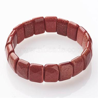 Goldstone synthétique bracelets en perles extensibles(BJEW-G490-13)-2