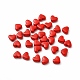 Perles en alliage peintes à la bombe coeur(FIND-G053-01I)-1