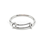 304 Stainless Steel Wire Wrap Expandable Adjustable Ring for Women, Stainless Steel Color, US Size 7 3/4(17.9mm)(RJEW-WH0007-01D-P)